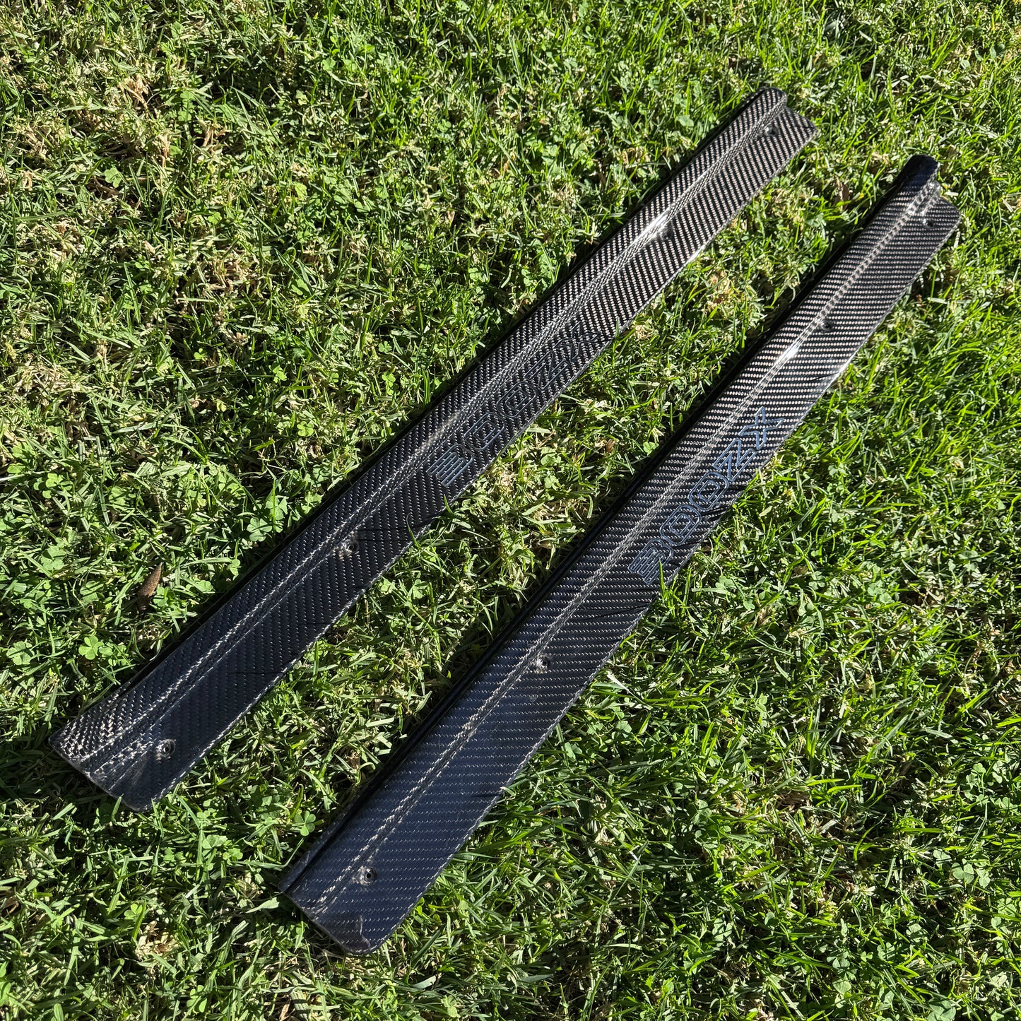 ZThirtyTwo Door Sills Carbon Fiber Chrome 300ZX Logos BLEMISHED