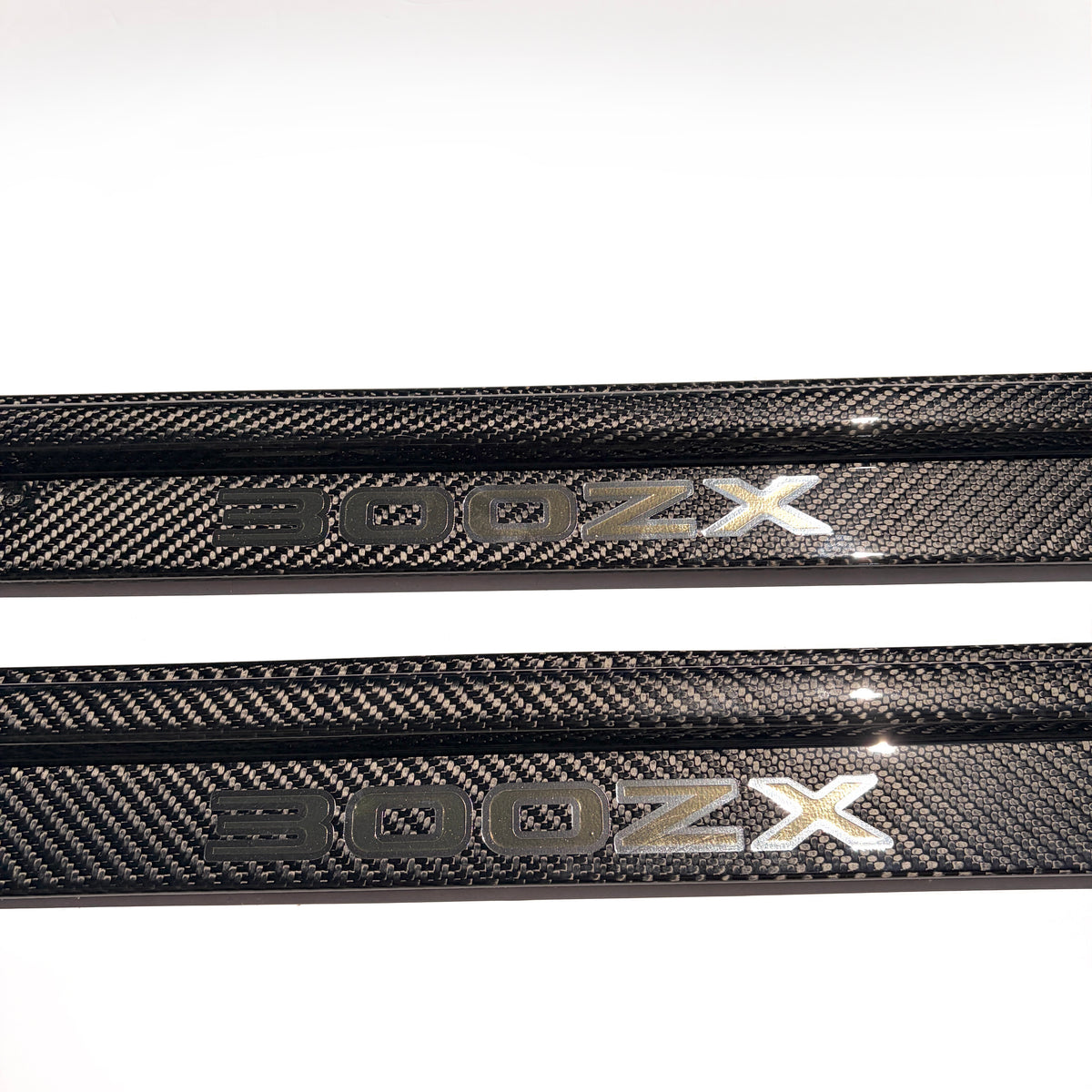 ZThirtyTwo Carbon Fiber Door Sills Gold/Chrome Logos