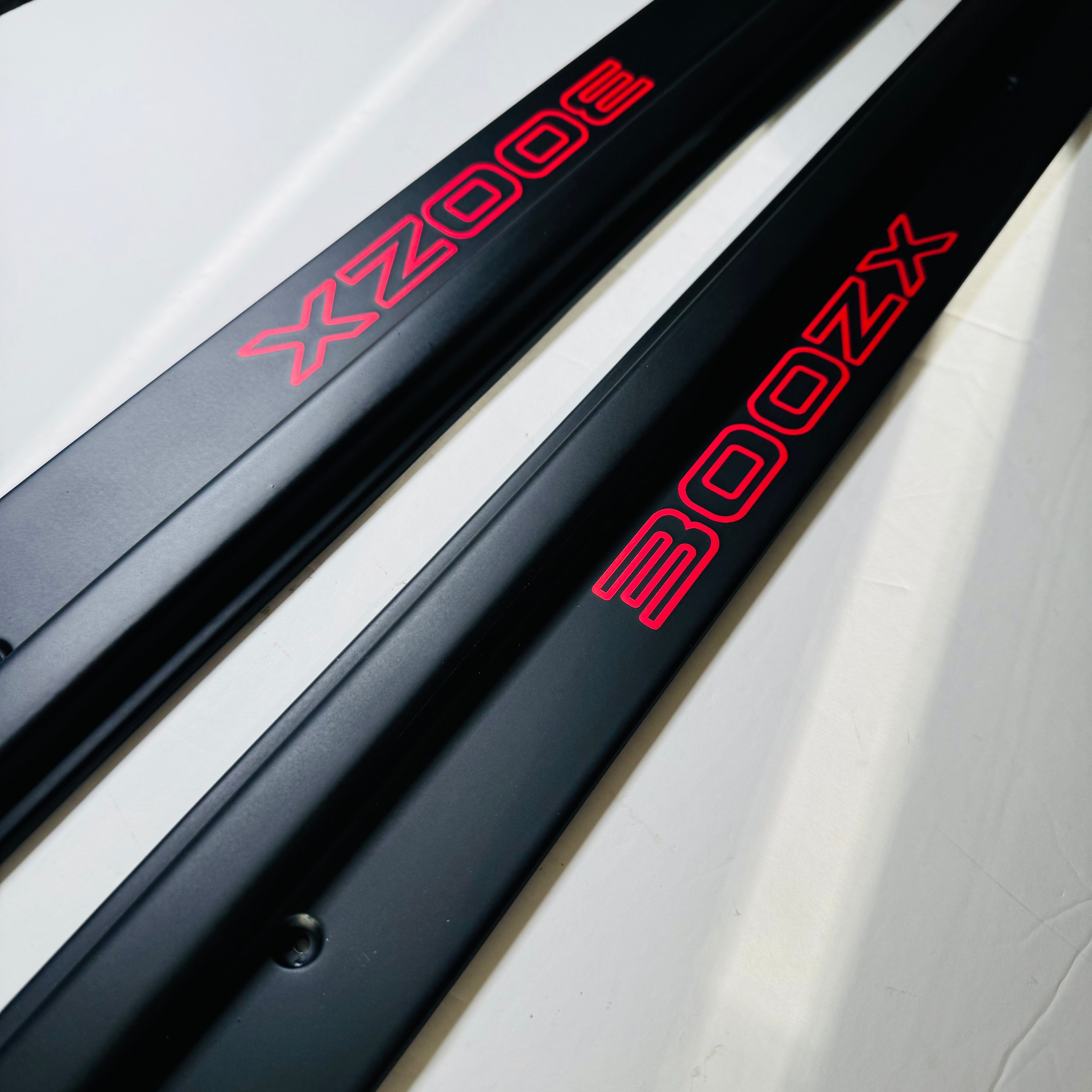 non ❥ ZThirtyTwo Satin Black Door Sills 300ZX Red Logos