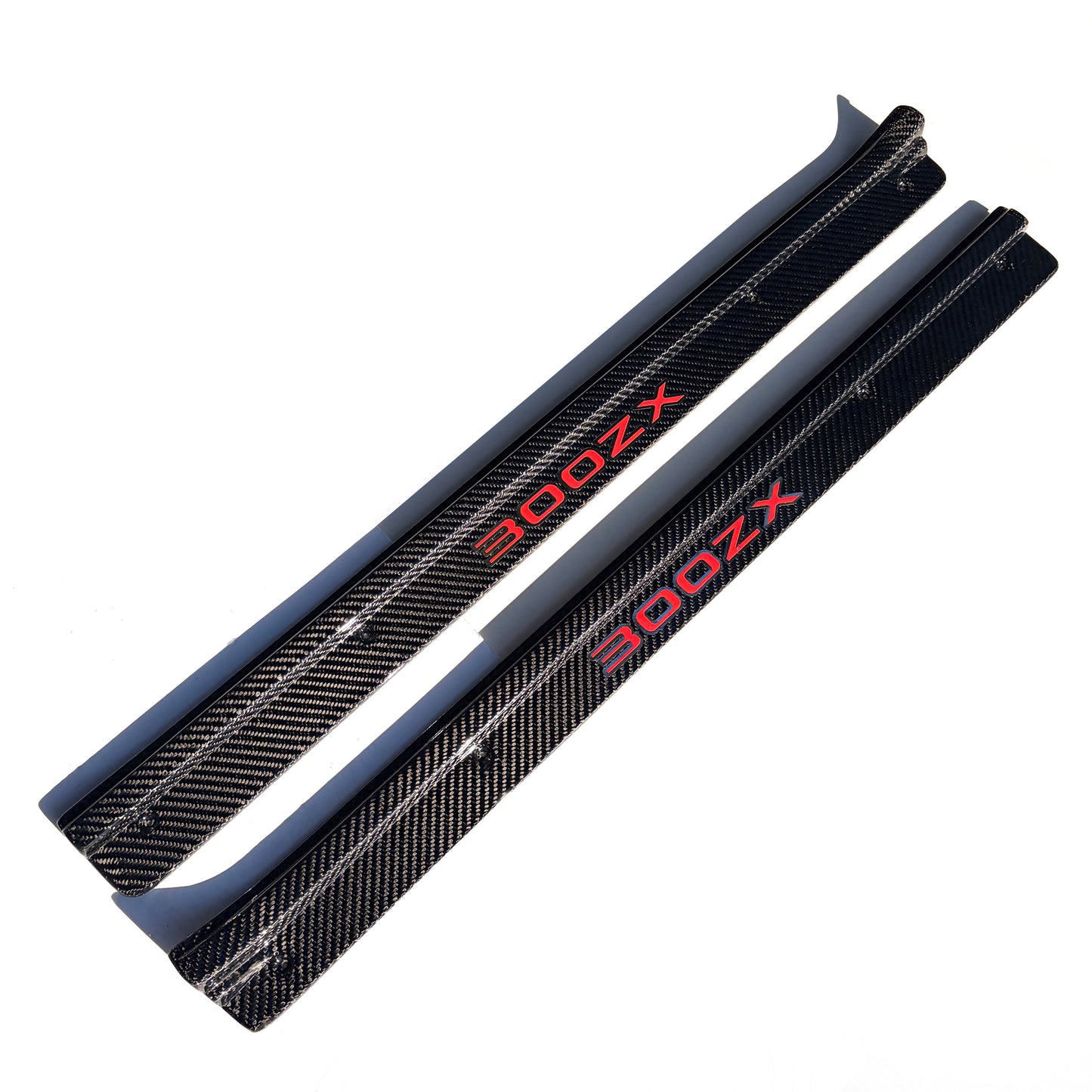 ZThirtyTwo Carbon Fiber Door Sills Red/Chrome Logos