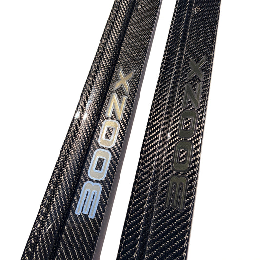 ZThirtyTwo Carbon Fiber Door Sills Gold/Chrome Logos