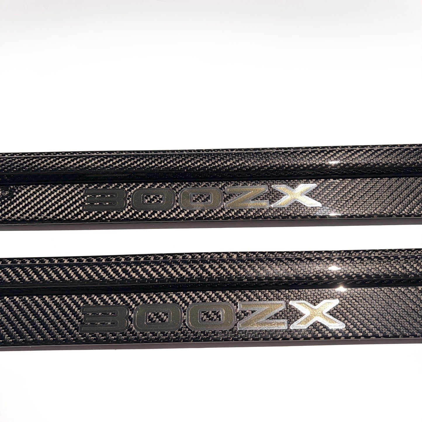 ZThirtyTwo Carbon Fiber Door Sills Gold/Chrome Logos