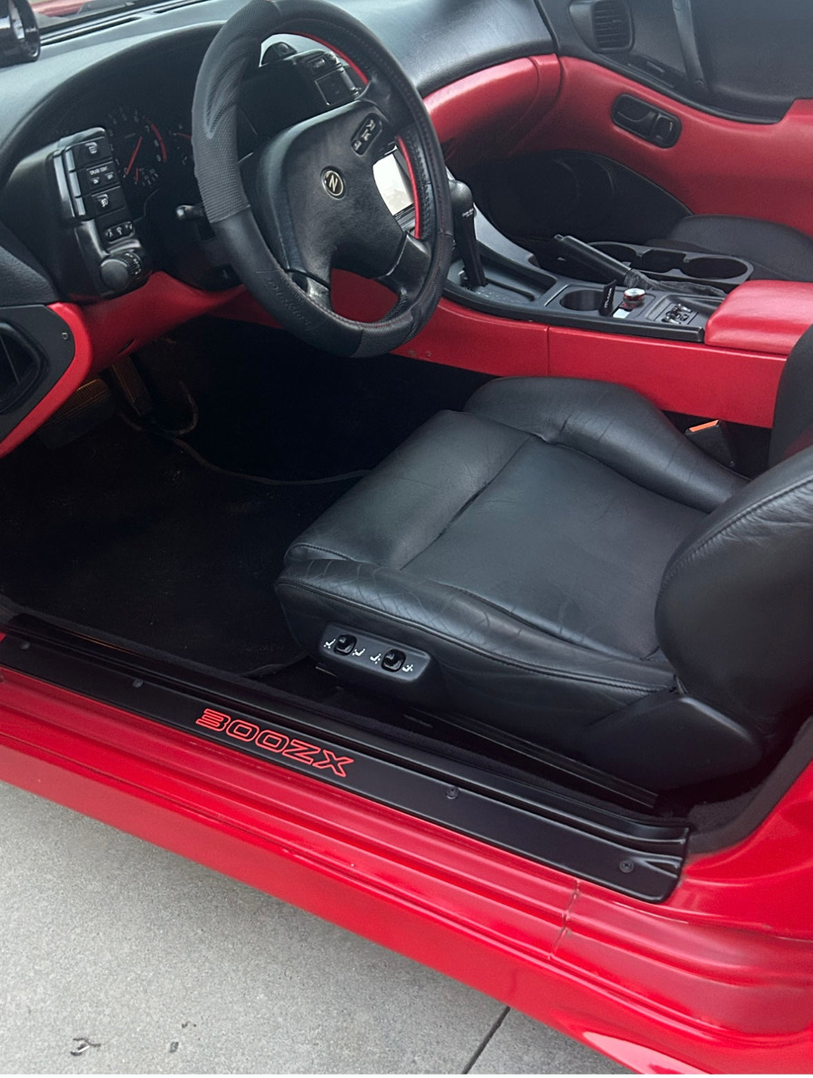 ZThirtyTwo Satin Black Door Sills 300ZX Red Logos